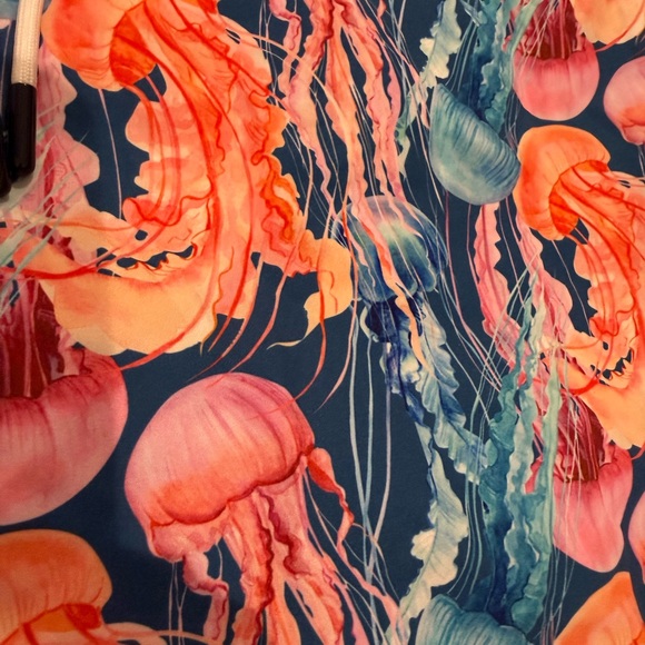 NWOT Swims Bari Jellyfish Swim Shorts Men's Medium Blue Elastic Drawstring Waist - Picture 8 of 14